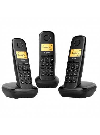 TELÉFONO GIGASET A170 TRIO NEGRO