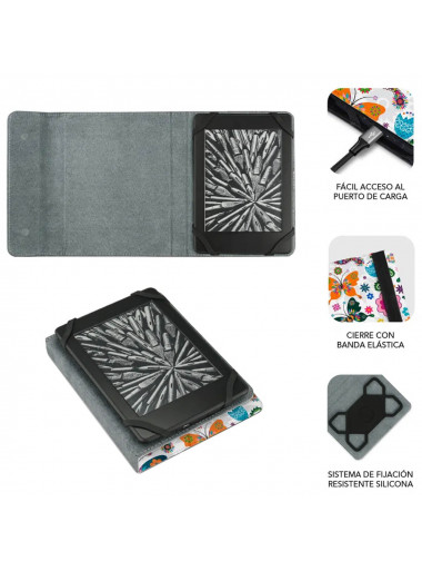 FUNDA SUBBLIM EBOOK 6'' MARIPOSAS SUBCUE-1EC010