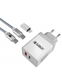 CARGADOR COCHE SUBBLIM + CABLE USB-C SUB-CHG-5CPD02