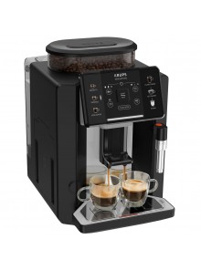 Cafetera superautomática Krups EA819E10, Negro-Gris, 1'7 L, Café molido en