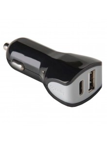 CARGADOR COCHE CELLY USB-A/USB-C CCTYPECUSBBK