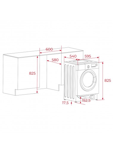 LAVADORA INTEGRABLE TEKA LI6 1471 114010001 A - 7kg - 1400rpm