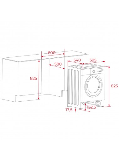 LAVADORA INTEGRABLE TEKA LI6 1481 114000011 B - 8kg - 1400rpm