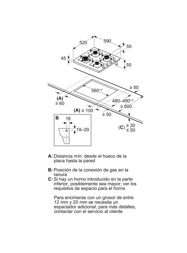 PLACA GAS BALAY 3ETG464SB