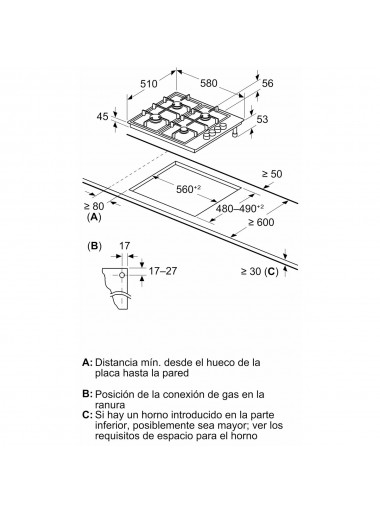 PLACA GAS BALAY 3ETX463BB