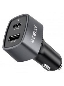 CARGADOR COCHE CELLY CC1USBC1USBA65W