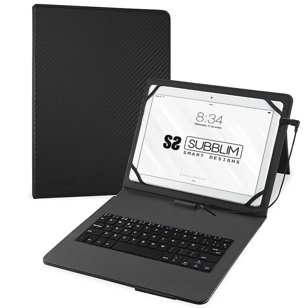 FUNDA + TECLADO SUBBLIM KEYTAB PRO DE 25,6CM (10,1'') SUB-KT1-USB001