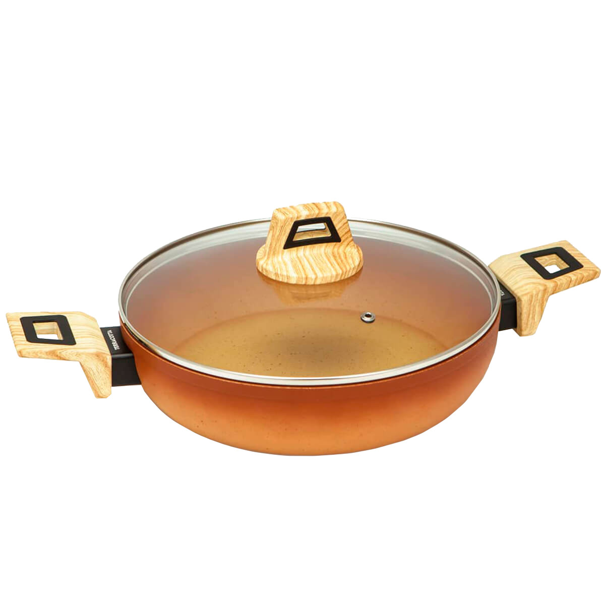 CACEROLA BAJA AMERCOOK TERRACOTTA + TAPA TER0630 30CM