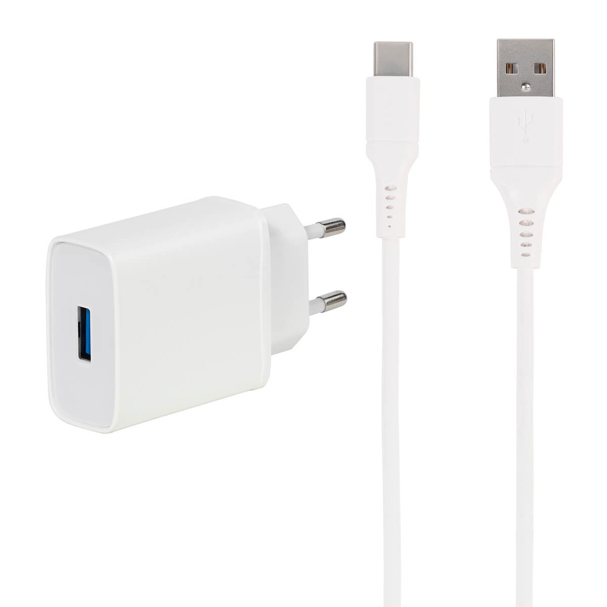 CARGADOR VIVANCO + CABLE USB A USB-C 62219