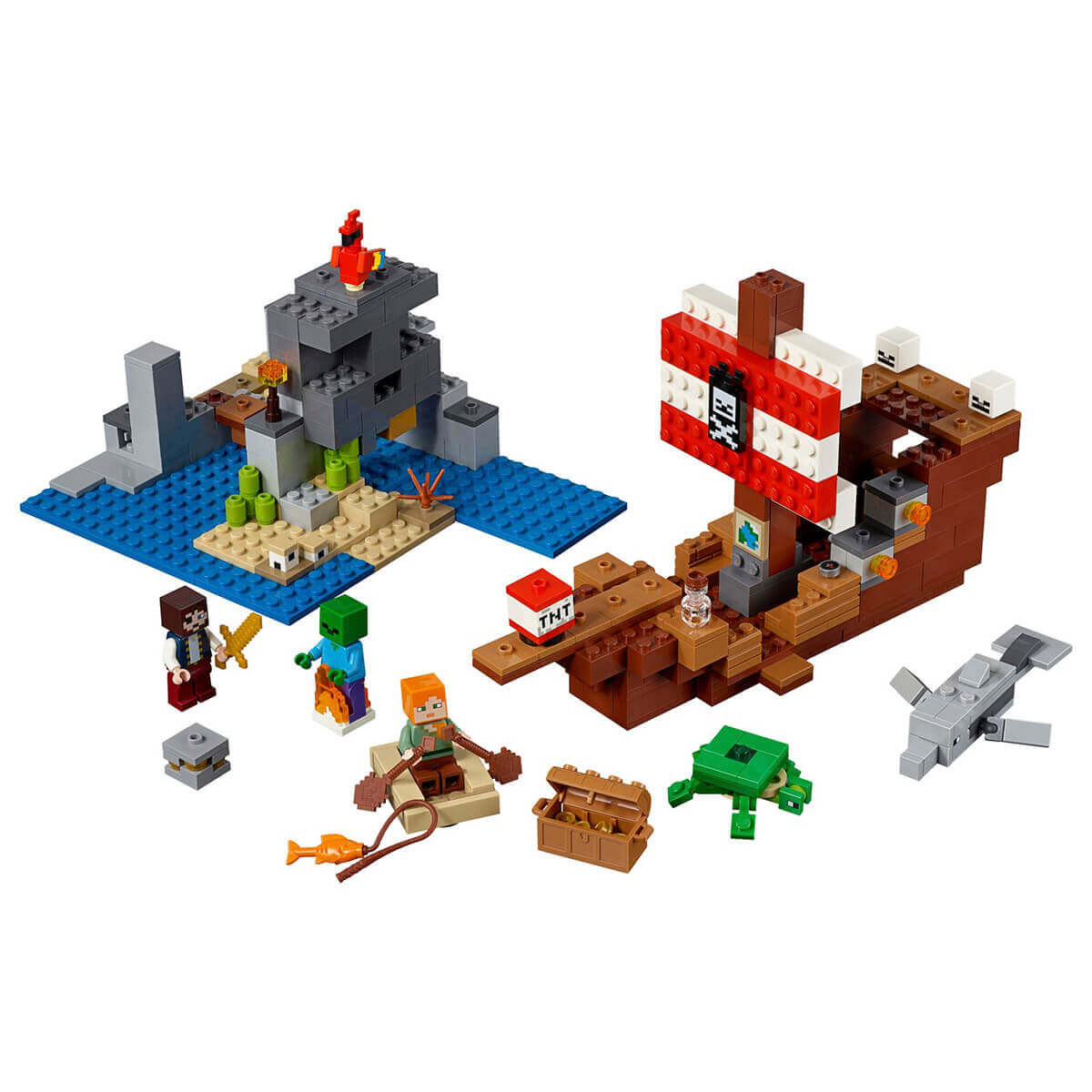 Lego Minecraft La Aventura Del Barco Pirata