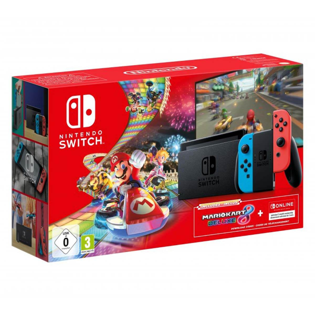 SWITCH CONSOLA AZUL/ROJO + MARIO KART 8